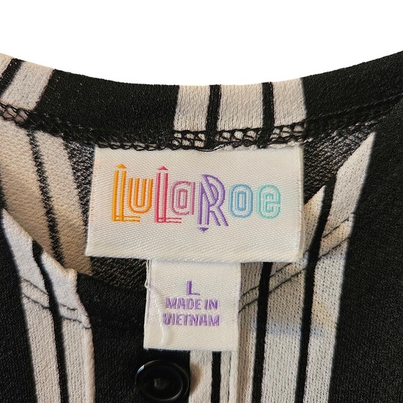 LulaRoe Striped Short‎ Sleeve Romper - Size L - Picture 3 of 3